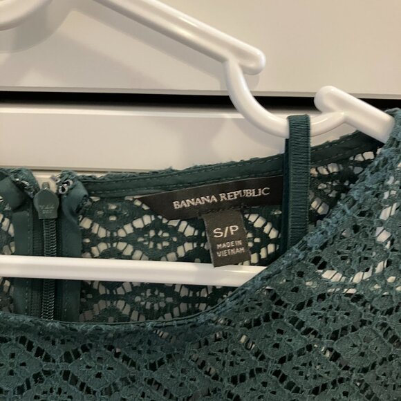 Dark green lace blouse & cami - size S - Picture 3 of 11